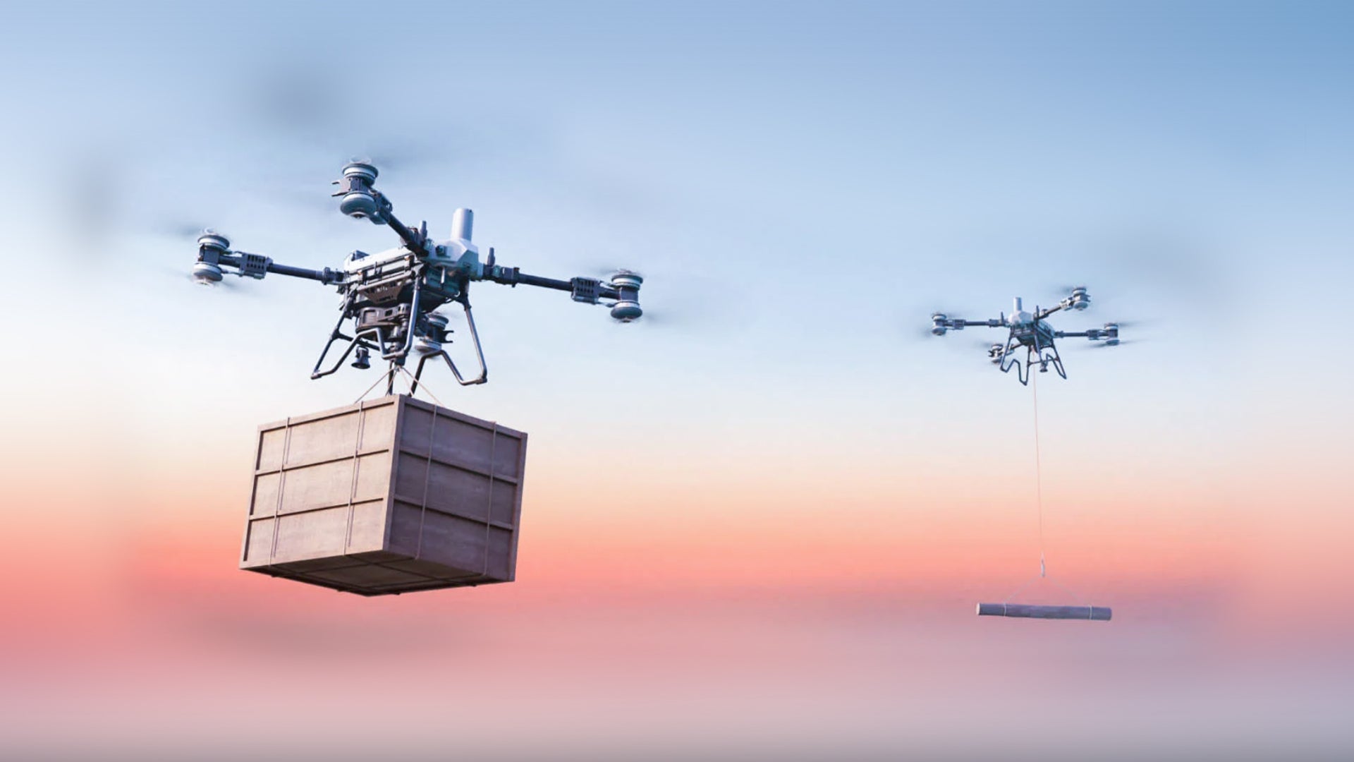 DJI FlyCart 200 FC200 heavy-lift drone with independent parachute redundancy system