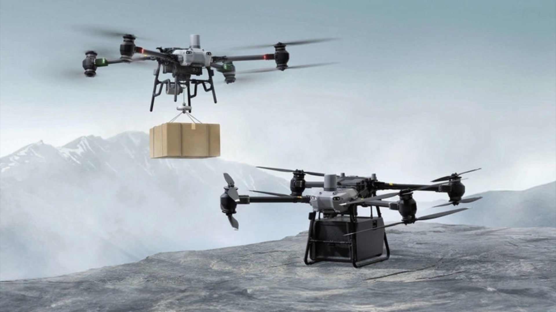 DJI FlyCart 30 delivery drone with built-in parachute system