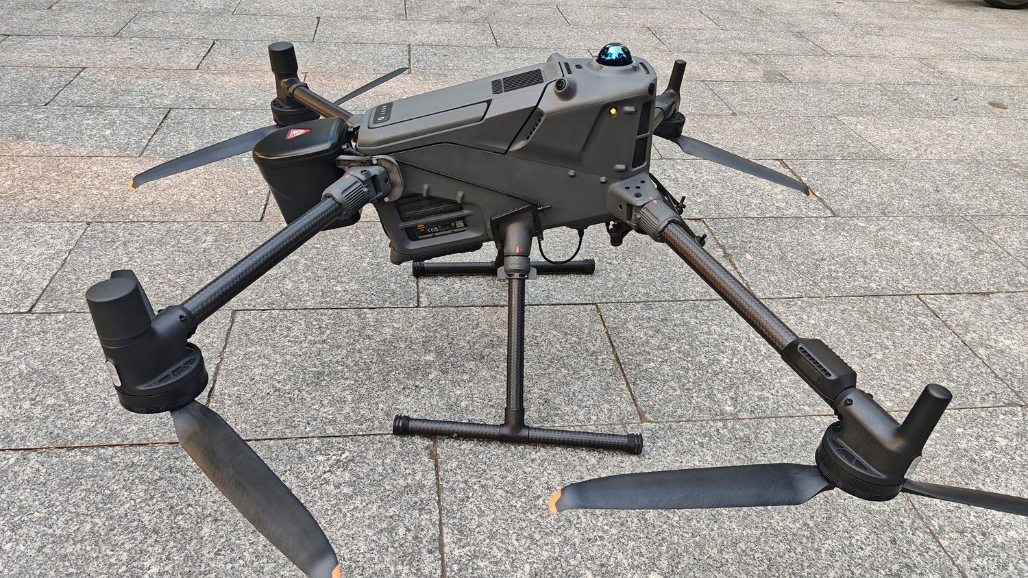 DJI M400 RTK drone equipped with FLYFIRE OWL-M400 parachute system for emergency recovery