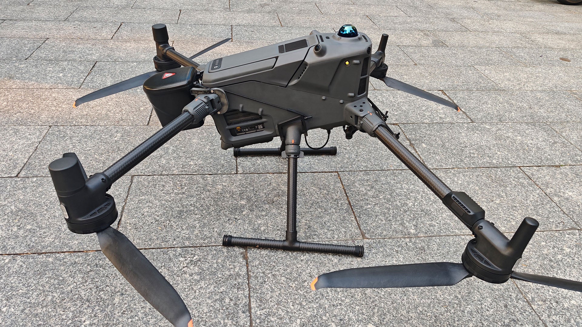 DJI M400 RTK drone equipped with FLYFIRE OWL-M400 parachute system for emergency recovery